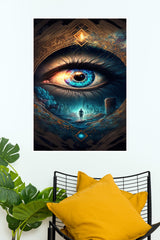 Cyberpunk Eye in the Clouds Poster | Eyes Posters
