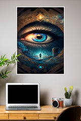 Cyberpunk Eye in the Clouds Poster | Eyes Posters