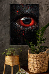 Dark Red and Black Devil Eye Wall Poster | Eyes Posters