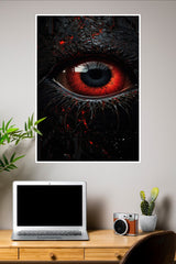Dark Red and Black Devil Eye Wall Poster | Eyes Posters