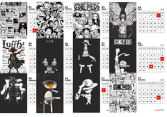 Dark One Piece D Luffy Premium Table Desk Calendar