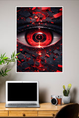 Deep Red Glowing Eye Poster | Eyes Posters
