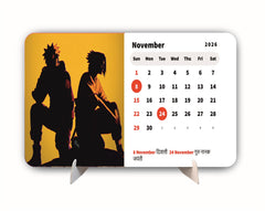 Duo Naruto & Sasuke Premium Table Desk Calendar – 2026