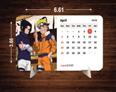Duo Naruto & Sasuke Premium Table Desk Calendar – 2026