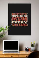 Expect Nothing Poster | Gym and Motivational Quotes Posters