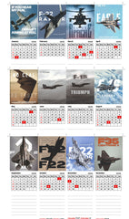 FIGHTER PLANE Premium Table Desk Calendar