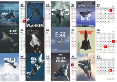 PLANES Premium Table Desk Calendar