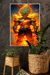 Fire and Flame Goku Poster | Anime Posters