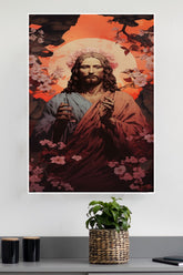 Floral Jesus Art Poster | God Posters