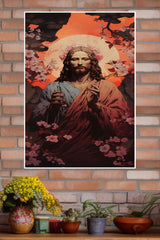 Floral Jesus Art Poster | God Posters