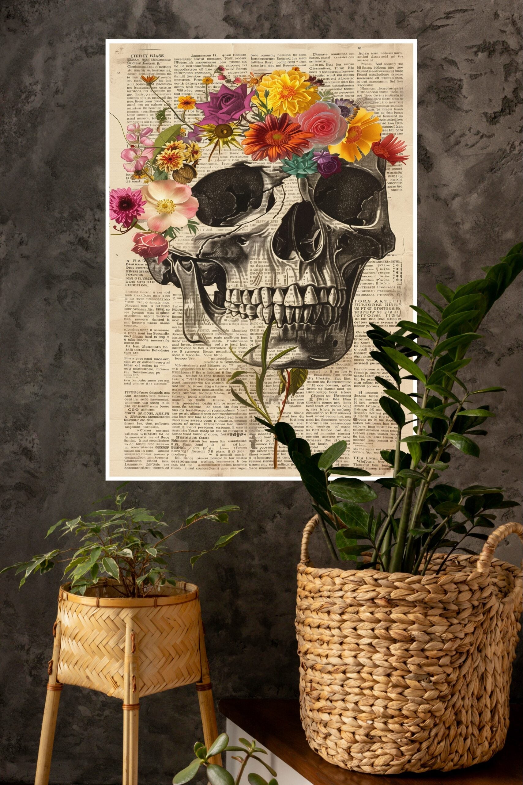 Floral Skull Poster | Darkness Posters