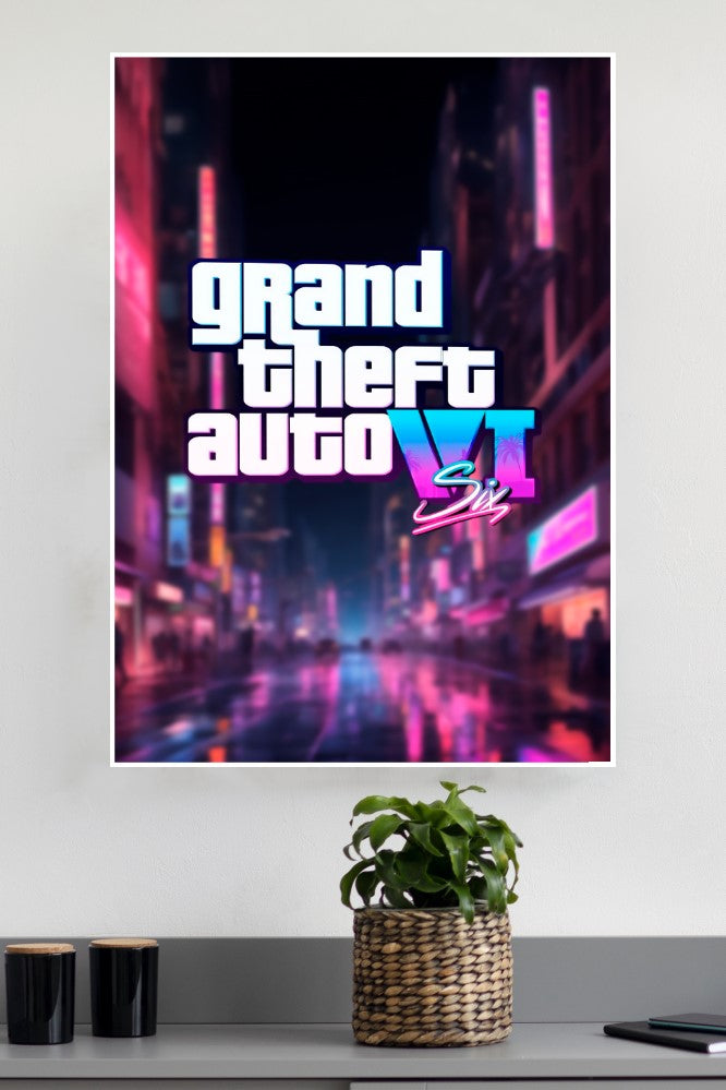 GTA 6 - Grand Theft Auto Six Poster| Games Posters