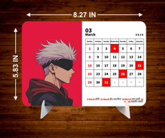 Gojo and Yuji Premium Table Desk Calendar