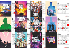 Grand Theft Auto Premium Table Desk Calendar