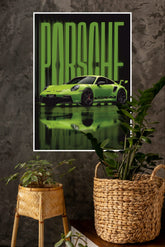 Green Porsche Poster | Cars Posters