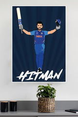 Hitman Rohit Sharma Poster | Cricketers Posters | Sports Poster