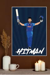 Hitman Rohit Sharma Poster | Cricketers Posters | Sports Poster