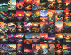 Horizon Haven Wall Collage Kit - A4 Size Wall Posters Set