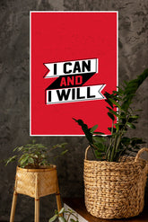 I can and I Will Poster | Gym and Motivational Quotes Posters
