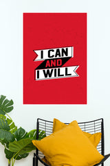 I can and I Will Poster | Gym and Motivational Quotes Posters
