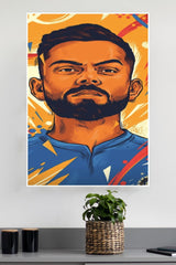 Indian Cricket Team Caption Virat Kohli Poster | Cricketers Posters | Sports Poster