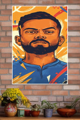 Indian Cricket Team Caption Virat Kohli Poster | Cricketers Posters | Sports Poster