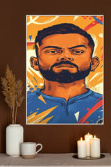 Indian Cricket Team Caption Virat Kohli Poster | Cricketers Posters | Sports Poster