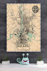 Indian State Kolkata Poster | Map Posters