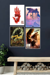 King Kong Hollywood Movie Poster | Combo Wall Poster Set | Pack of 4 Posters