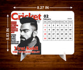 KING Virat Kohli Premium Table Desk Calendar