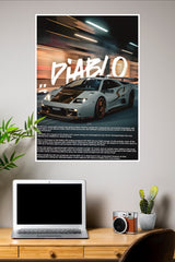 Lamborghini Diablo Drifting Poster | Cars Posters