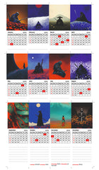 Samurai Standing Premium Table Desk Calendar