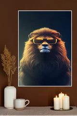 Lion with Sunglass Poster | Animal Posters