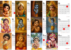 Little Cute Krishn Premium Table Desk Calendar