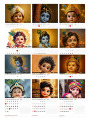 Little Cute Krishn Premium Table Desk Calendar