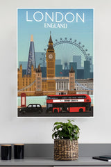 London England Vintage Travel Poster | CIty Posters