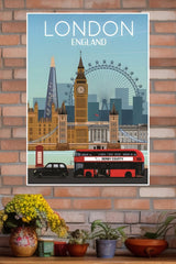 London England Vintage Travel Poster | CIty Posters