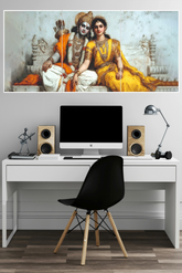 Lord Rama and his wife Sita Poster 3 Split Poster