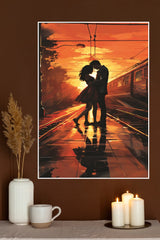 Lovely Copule Kissing in the Rain Poster| Love Posters