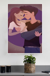 Lover Boy Lifing her Girl Friend Poster| Love Posters