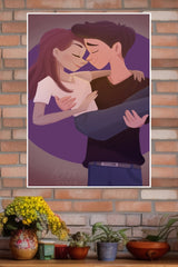 Lover Boy Lifing her Girl Friend Poster| Love Posters