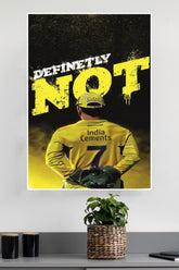 MS Dhoni 7 CSK DRS Poster | Cricketers Posters | Sports Poster