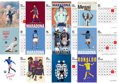 Maradona 10 Golden Boot Hero Premium Table Desk Calendar