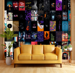 Music is Life Wall Collage Kit - A4 Size Wall Posters Set
