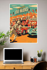 1960's LeMans 24Hours Racing Poster | Animated Movies Posters
