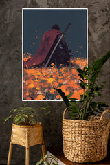 A Moment Before Battle Poster | Samurai Warrior Poster