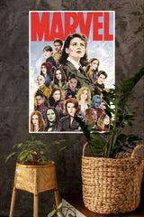 A woman in yellow armor who shrinks Poster | Marvel Posters