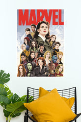 A woman in yellow armor who shrinks Poster | Marvel Posters