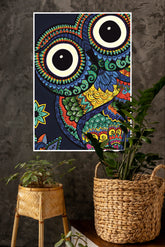 Colorful Art Workof Owl Poster | Animal Posters