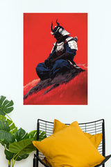 Crimson Silence Poster | Samurai Warrior Poster